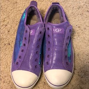 UGG purple sequin tennis shoes. Size 8